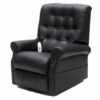 Neptune Infinite Position Leather Lift Chair (2 Motor) - Black