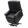 Neptune Infinite Position Leather Lift Chair (2 Motor) - Black - Image 2